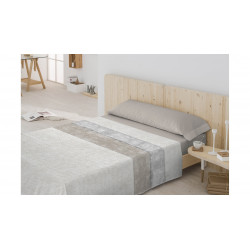 JUEGO SABANAS MICROSEDA EMIRA BEIGE CAMA 135