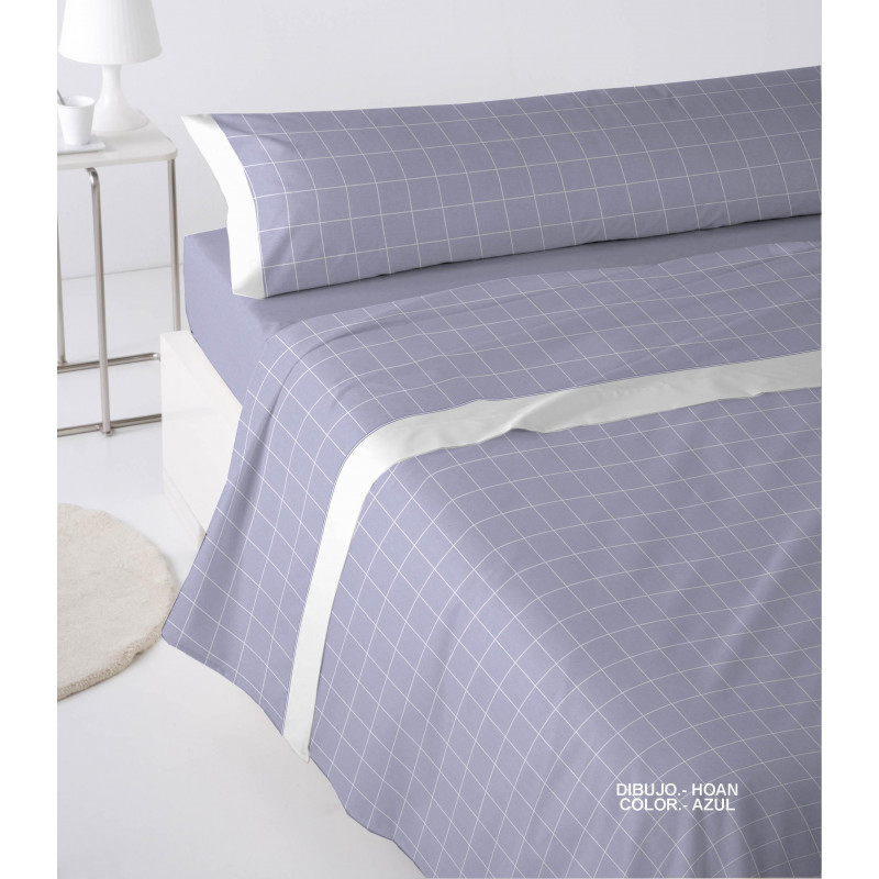 JUEGO DE CAMA FRANELA HOAN COLOR AZUL CAMA 120