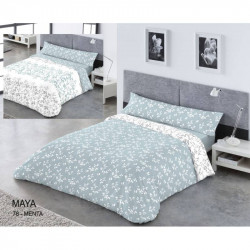 JUEGO FUNDA NÓRDICA PASATA MAYA COLOR MENTA CAMA 150