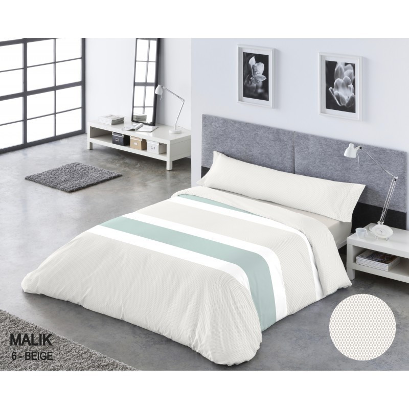 JUEGO FUNDA NÓRDICA PASATA MALIK COLOR BEIGE CAMA 150