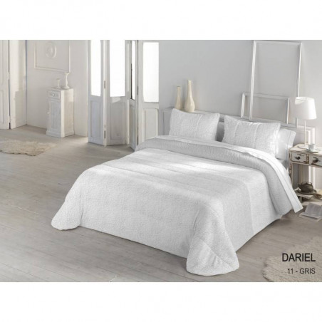 EDREDÓN COMFORTER SHERPA SERENA DARIEL COLOR GRIS CAMA135