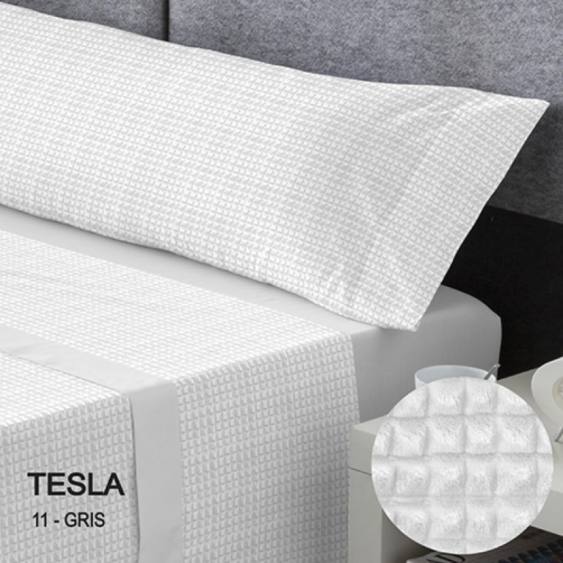 JUEGO SABANAS DE MICROLINA TESLA COLOR GRIS CAMA 150